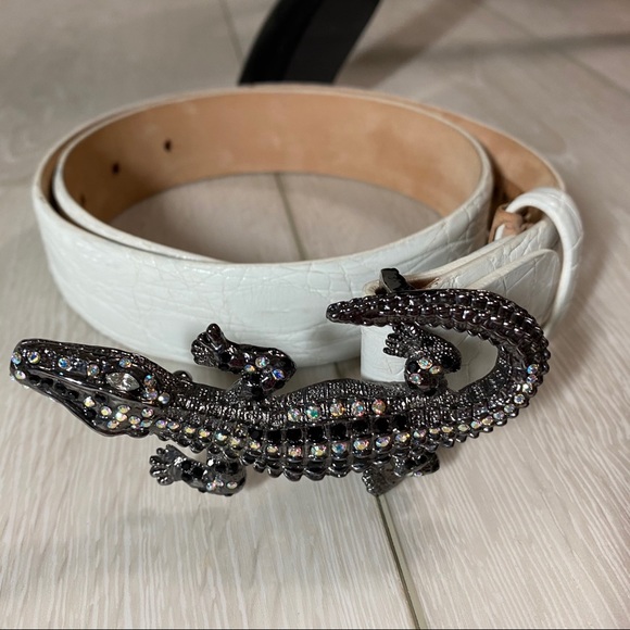 Ambrosi Abrianna white crocodile leather belt XS - Picture 11 of 16